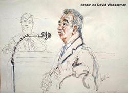 Dessin d'audience de David Wasserman